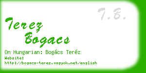 terez bogacs business card