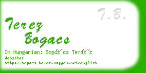 terez bogacs business card